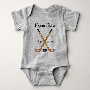 Body Nom du bébé de hockey personnalisé Année de naissa