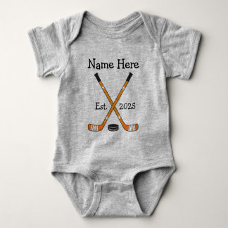 Body Nom du bébé de hockey personnalisé Année de naissa