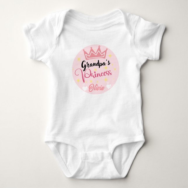 Body Nom personnalisé Baby Bodysuit/princesse de grand- (Devant)