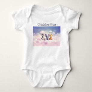 Body Nom personnalisé Baby Zebra avec tous ses amis