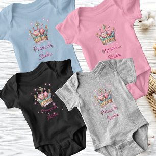 Body Nom personnalisé Couronne de princesse