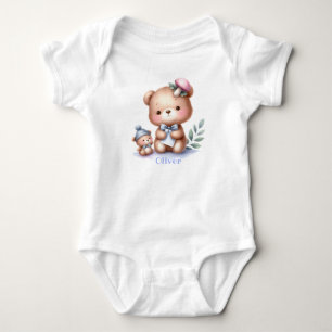 Body Nom personnalisé Cute Teddy Bear Animal Art