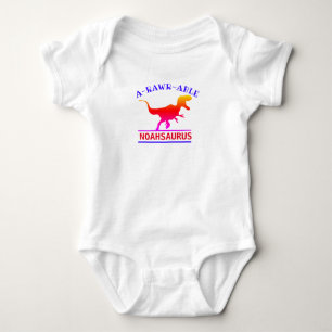 Body Nom personnalisé Monogramme Adorable Dinosaures en
