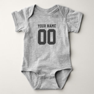Body Nom personnalisé Numéro Baby Football Jersey Bodys