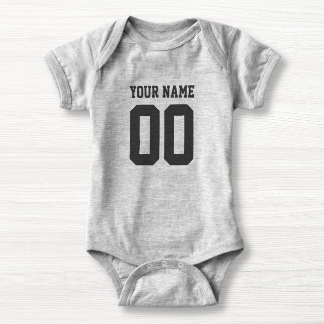 Body Nom personnalisé Numéro Baby Football Jersey Bodys (Créateur téléchargé)