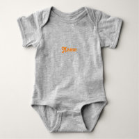 Nom personnalisé orange mignon texte monogramme mo