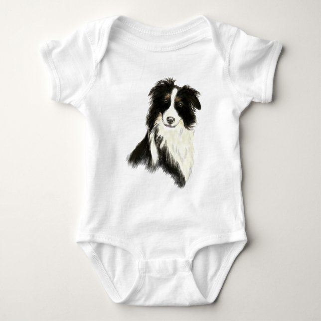 Body Nom personnalisé texte Bordure Collie chien animal (Devant)