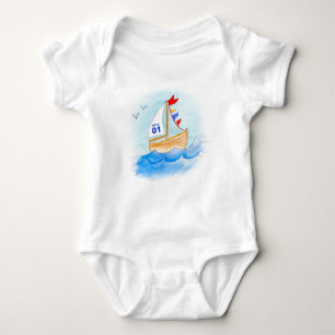 Body Nombre de nom d'art de bateau à voile sur le