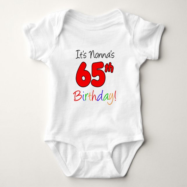 Body Nonna's 65th Birthday Baby Bodysuit (Devant)
