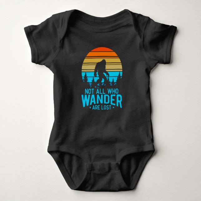 Body Not All Who Wander are Lost | Bigfoot Retro Design (Devant)