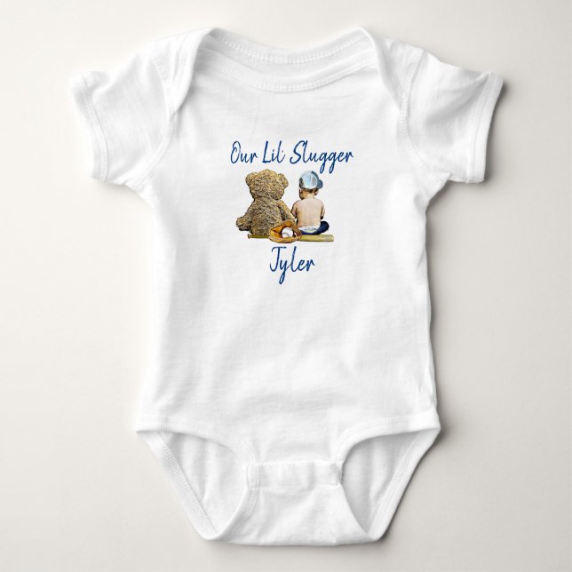 Body Notre Petit Batteur Bébé Garçon Personnalisé (Devant)