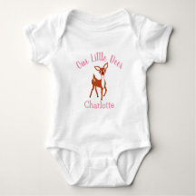 Notre petit cerf mignon rose Personnalisé