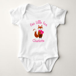 Body Notre petit Fox mignon Écharpe rose personnalisée