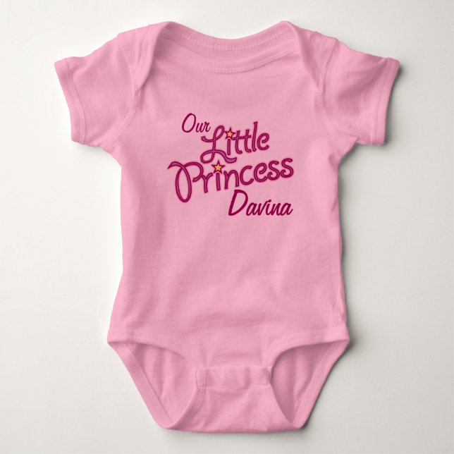 Body Notre petite princesse s'appelle chemise filles (Devant)
