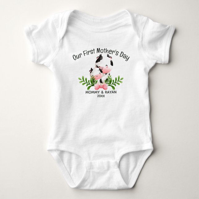 Body Notre première fête des mères, Baby Cow nom person (Devant)