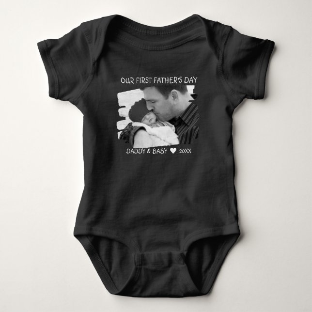 Body Notre première Fête des pères Nouveau papa et bébé (Devant)
