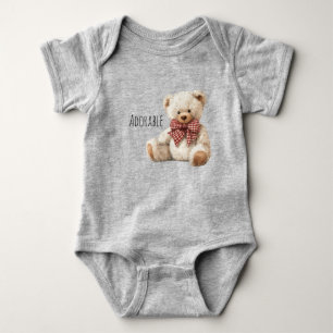 Body Nounours Ours en Peluche Rouge Crème