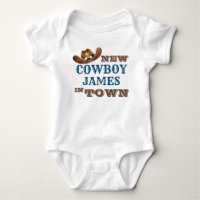 Nouveau cowboy en ville nom personnalisé bébé