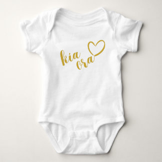 BODY NOUVELLE-ZÉLANDE KIA ORA MAORI GOLD SCRIPT NOM NZ