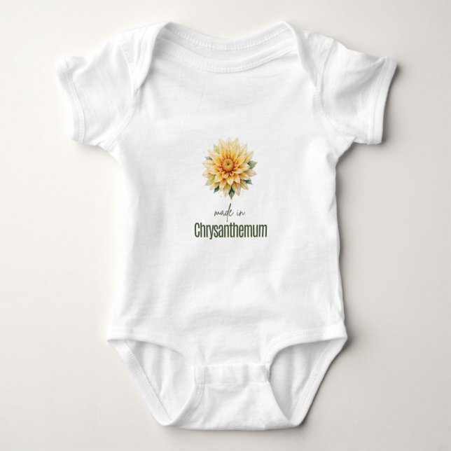 Body November Chrysanthemum Birth Flower Flat Thank You (Devant)