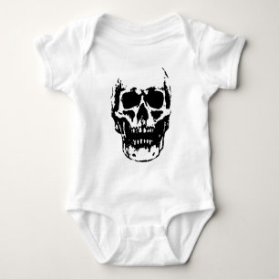 Body Œuvre d'art Pop Skull noir et blanc