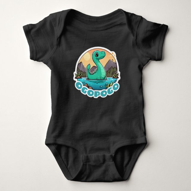 Body Ogopogo vert mignon Monster du lac Okanagan (Devant)