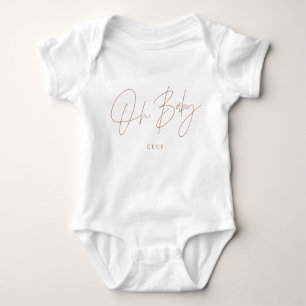 Body Oh bébé terracotta personnalisées script moderne c