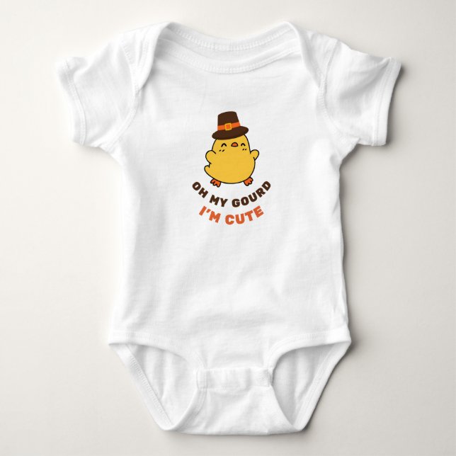 Body Oh My Gourd Je suis mignon Thanksgiving Little Bir (Devant)