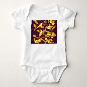 Body Oiseaux tropicaux Fleurs exotiques Illustration