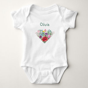 Body Olivia Personnaliser les noms Fleurs Jumeaux 2 Coe