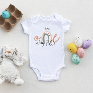 Body One Happy Boy - Rainbow 1st Birthday Personnalisé