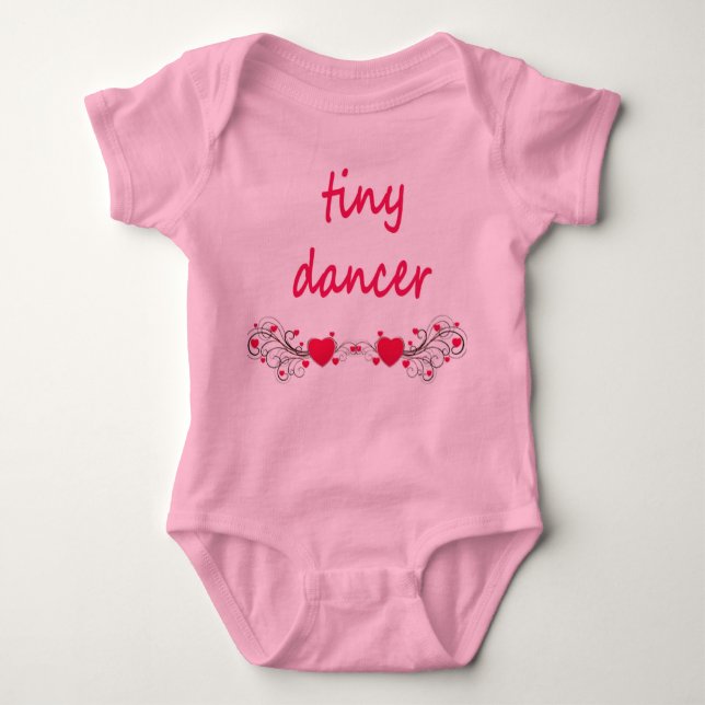 Body Onsie de tutu, rose. Illustration "de danseur (Devant)