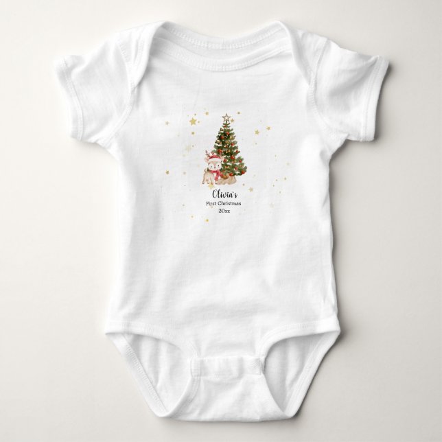 Body Oreiller personnalisé pour le premier Noël de bébé (Devant)