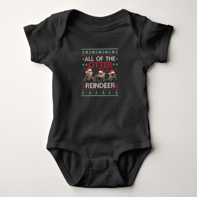 Body Otter Gift | Tous Noël De Otter Reindeer (Devant)