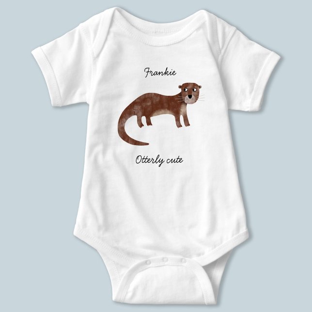 Body Otter Personnalisé Otterly Cute (Otterly cute personalized baby bodysuit)