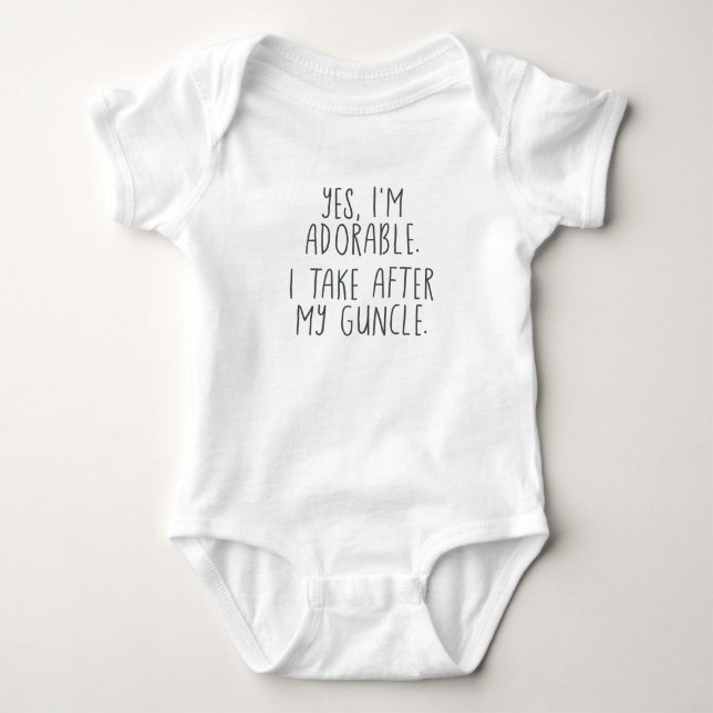 Body Oui, je suis adorable. Je Prends Après Mon Oncle. (Devant)