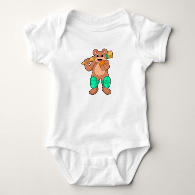 Body Ours au cricket avec chauve-souris de cricket (Devant)