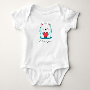 Body Ours avec un coeur, personnalisé