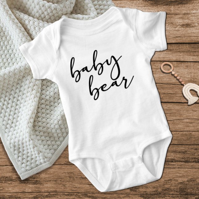 Body Ours bébé écriture simple moderne noir (Créateur téléchargé)