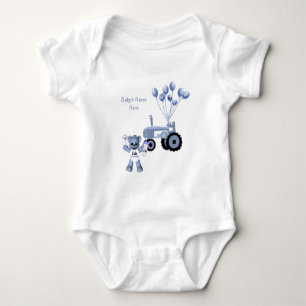 Body Ours de roses pâles et T-shirt rose de tracteur