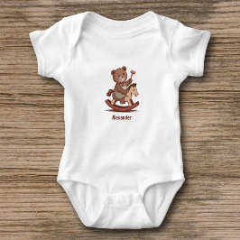 Body Ours en peluche à cheval à rochers