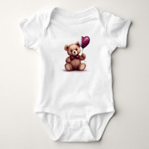 Body ours en peluche & ballon avec drapeau qatari.