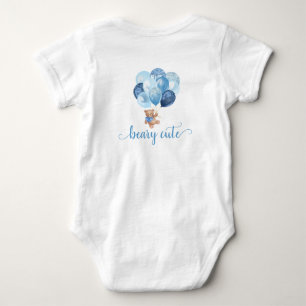 Body Ours en peluche Bleu et Ballons d'argent Garçons b