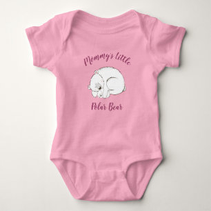 Body Ours polaire Baby shower fille rose
