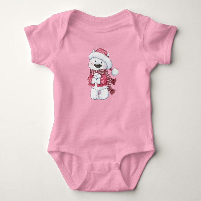 Body Ours polaire d'hiver avec boules de neige (Devant)