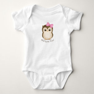 Body Owl Love You Baby Girl Fun Girly Typography