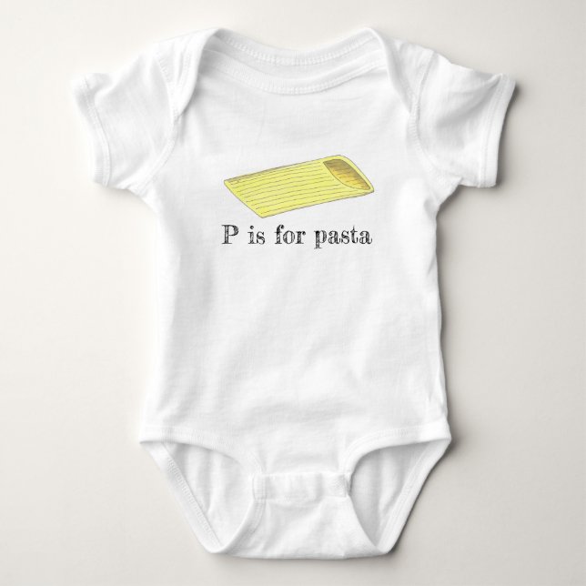 Body P est pour Pâtes Italienne Alimentation Penne Lett (Devant)