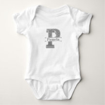P Personnalisé Premier Monogramme Argent Votre Nom