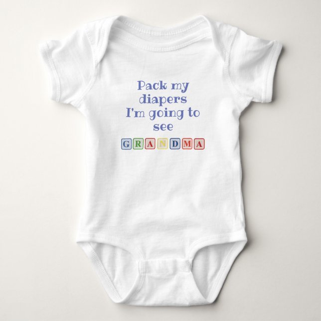 Body Pack mes Diapeurs Je vais voir la citation de gran (Devant)