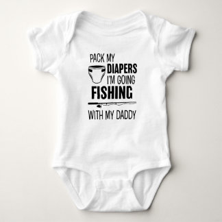 Body Pack my diapers, i´m going fishing with daddy